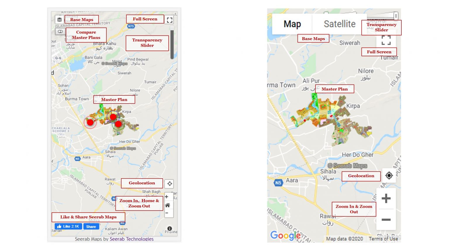 Selrap Map Seerab Maps User Guide to User Interface and Maps • Seerab