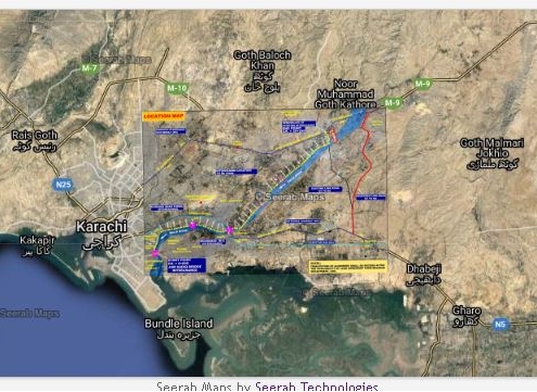 malir expressway map